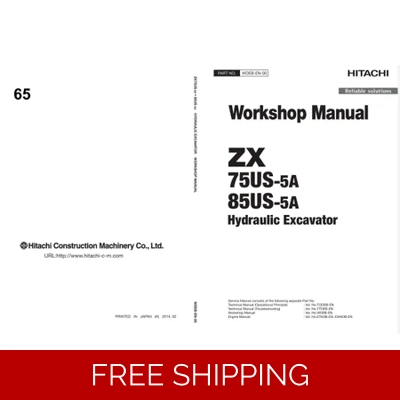 HITACHI ZX75US-5A, ZX85US-5A WORKSHOP MANUAL
